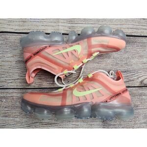 Nike Air VaporMax 2019 Womens 6.5 Pink Tint Barely Volt Running Shoes AR6632-602